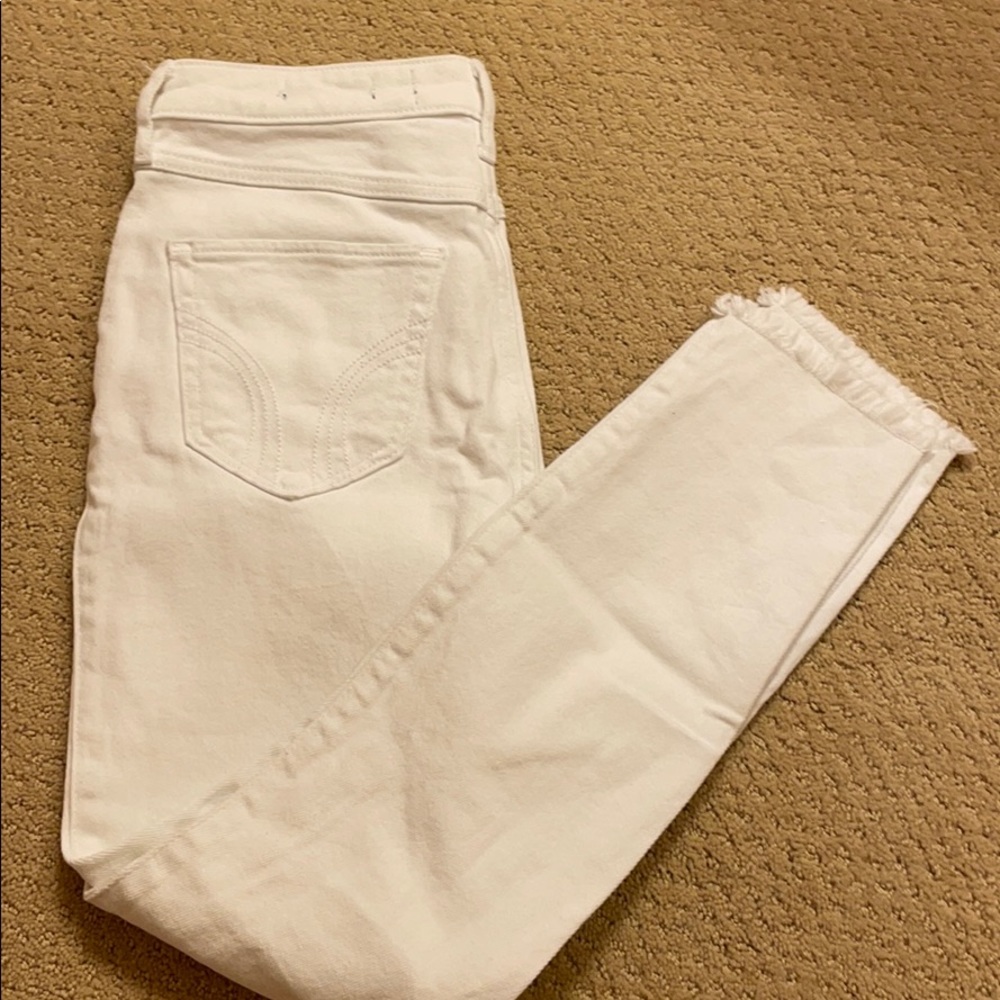 Hollister white skinny jeans